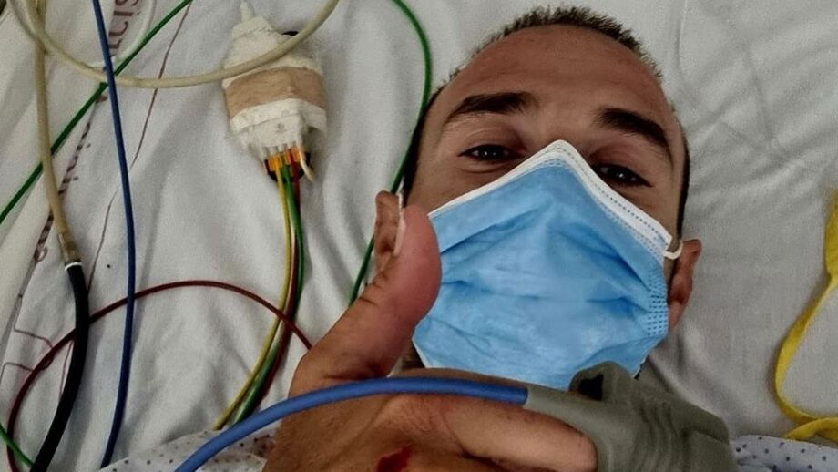 Alejandro Valverde partilha foto no hospital após ter sido atropelado