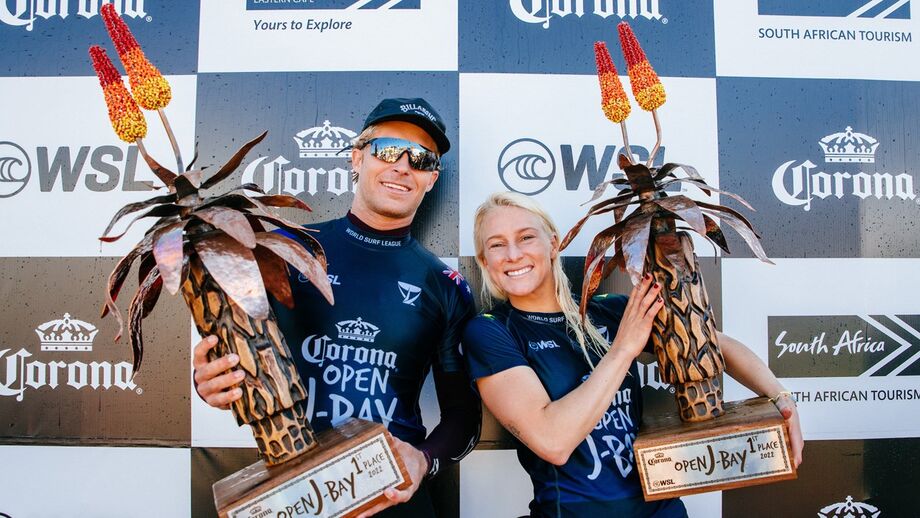 Ethan Ewing e Tatiana Weston-Webb campeões num J-Bay Open épico