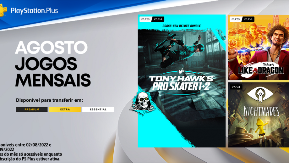 PS Plus: Aqui estão os jogos do mês de agosto