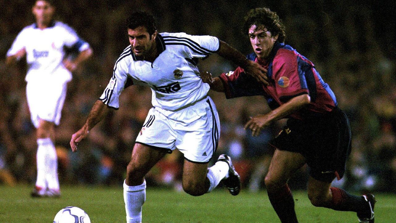 Saída de Figo do Barcelona para o Real Madrid deu que falar