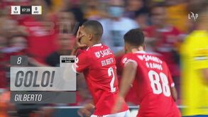 Grimaldo cruzou e Gilberto finalizou... à ponta de lança: foi assim que o Benfica fez o 1.º golo da Liga Bwin 22/23