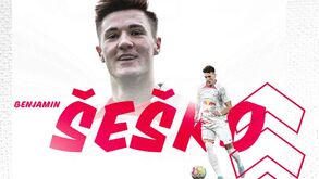 Benjamin Sesko reforça Leipzig mas avançado só chega em 2023