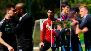 Lacazette agarrou o pescoço a Cédric