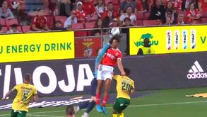 O lance do penálti que permitiu ao Benfica dar a volta frente ao Paços de Ferreira