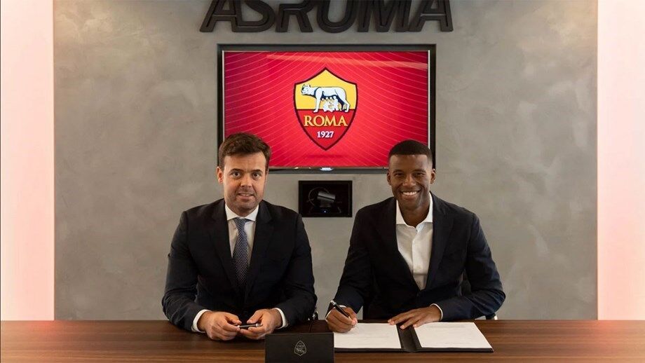 Wijnaldum oficializado na Roma: «É uma sensação muito boa»
