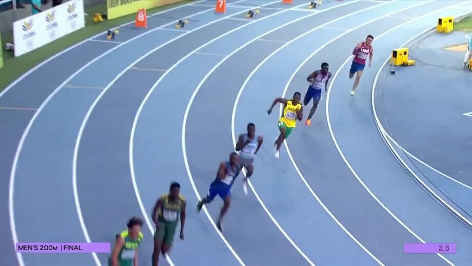 Herdeiro de Usain Bolt perde de forma dramática na final dos 200 metros do Mundial Sub-20