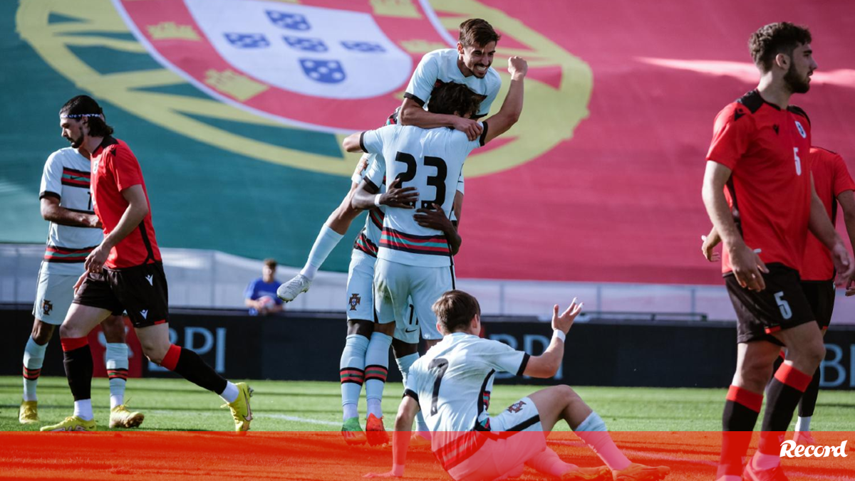 Seleção portuguesa de sub-21 goleia Geórgia em jogo particular. Veja os  lances