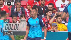 Benfica em desvantagem diante do Vizela: o golo de Osmajic que gelou a Luz