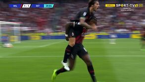O grande golo de Rafael Leão que empatou o dérbi milanês