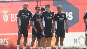 Reforços e muito foco: as imagens do último treino do Benfica antes do jogo com o Maccabi Haifa