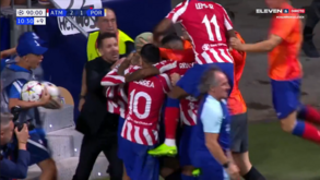 Final louco no At. Madrid-FC Porto com três golos nos descontos: o decisivo foi aos 90'+11