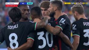 A assistência involuntária de Rafael Leão para o golo inaugural do Milan frente à Sampdoria