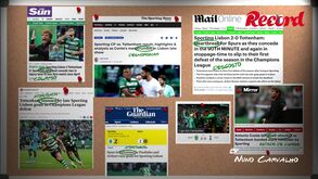 Em estado de choque, colapso e atordoado: como a imprensa inglesa classifica o Tottenham na derrota com o Sporting