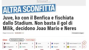 'Pior pesadelo', 'outro KO' e 'desilusão': as reações da imprensa italiana à derrota da Juventus com o Benfica