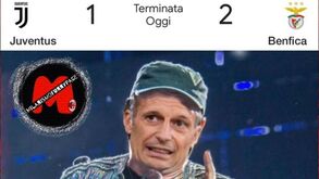 A derrota da Juventus com o Benfica em memes: Allegri é o alvo principal 