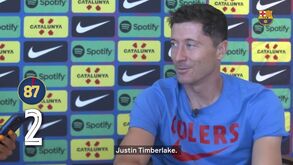 Do cantor favorito ao melhor jogador da NBA: Lewandowski participou no desafio dos 90 segundos