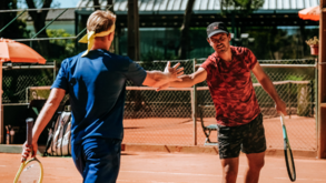 Gonçalo Oliveira na final de pares do Lisboa Belém Open