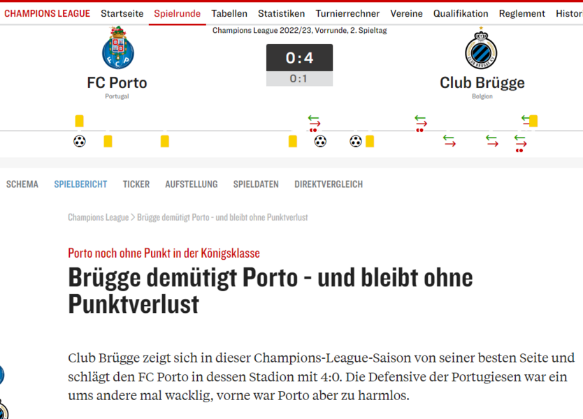 Club Brugge vence na liga belga após derrota com FC Porto - Futebol  Internacional - SAPO Desporto