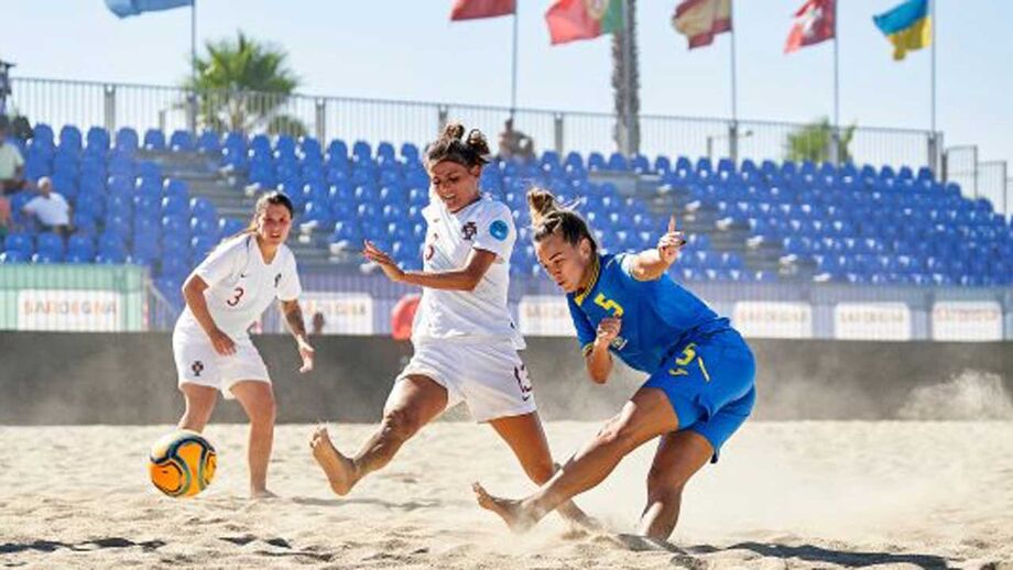 Portugal perde com Ucrânia na Liga Europeia feminina de futebol de praia