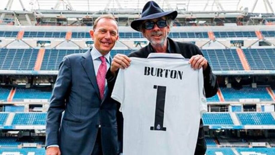 Assim foi a visita de Tim Burton ao Santiago Bernabéu