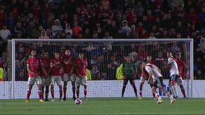 O livre brilhante de Juan Quintero na vitória do River Plate sobre o Argentinos Juniors