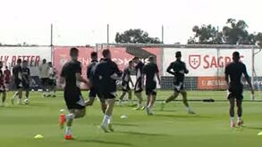 Benfica afina detalhes antes do jogo com o PSG