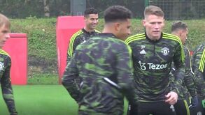 A boa disposição de Cristiano Ronaldo no treino do Man. United