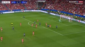 O golaço de Messi ao Benfica, após grande triangulação com Neymar e Mbappé