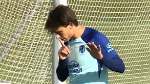 O festejo de João Félix no treino do Atlético Madrid que está a dar que falar nas redes sociais