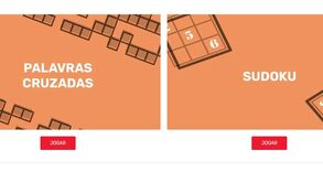 Agora pode fazer palavras cruzadas e Sudoku no Record Online
