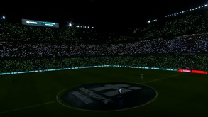 Ambiente fantástico no Benito Villamarín ao som de um saxofone e da música 'Quédate'