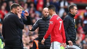 Ten Hag e a atitude de Cristiano Ronaldo no jogo com o Tottenham: «É inaceitável»
