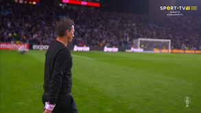 Roger Schmidt atingido pelas costas por bola de papel