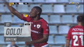 O golo de Boateng que deu o empate ao Santa Clara diante do FC Porto nos minutos finais