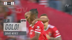 O grande golo de David Neres que abriu o marcador no Benfica-Chaves