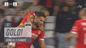 Cruzamento de Aursnes e golo de Gonçalo Ramos: o lance do terceiro golo do Benfica frente ao Chaves