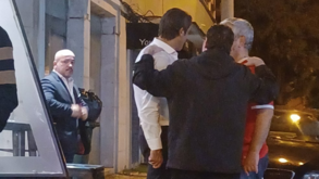 Rui Costa e Francisco Benitez juntos após a vitória do Benfica