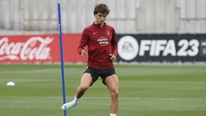 João Félix integrado no último treino do Atlético Madrid antes do jogo com FC Porto