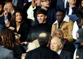 Pierre Gasly and @Kika Cerqueira Gomes today at the Louis Vuitton