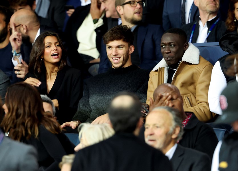 Pierre Gasly and @Kika Cerqueira Gomes today at the Louis Vuitton