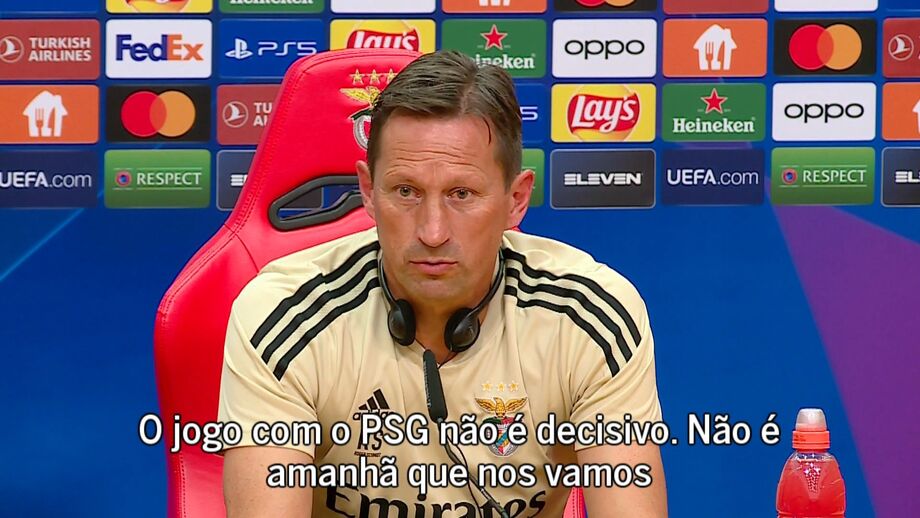 Treinador do Benfica em conferência de imprensa antes do jogo com o PSG