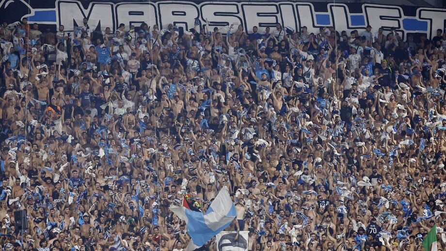Adeptos do Marselha no jogo disputado a 13 de setembro