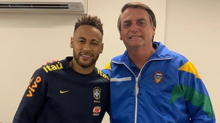 Neymar agradece apoio de Bolsonaro: «Deu o peito e o rosto às balas, acreditando em mim»