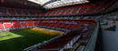 A vista do interior do estádio desde as bancadas
