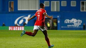 Erro do guarda-redes do Estoril e Neres a marcar num pontapé de bicicleta