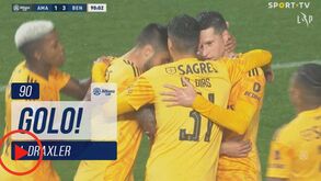 O golo de Draxler nos instantes finais do E. Amadora-Benfica