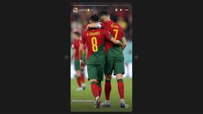 Cristiano Ronaldo assinala vitória da Seleção com foto ao lado de Bruno Fernandes