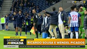 As imagens do desentendimento entre Ricardo Sousa e Wendell que provocou a confusão no Dragão