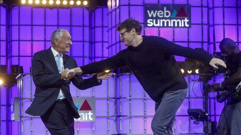 CEO da Web Summit foi ao Portugal-Uruguai: «Já recuperei do aperto de mão lendário do presidente Marcelo!»