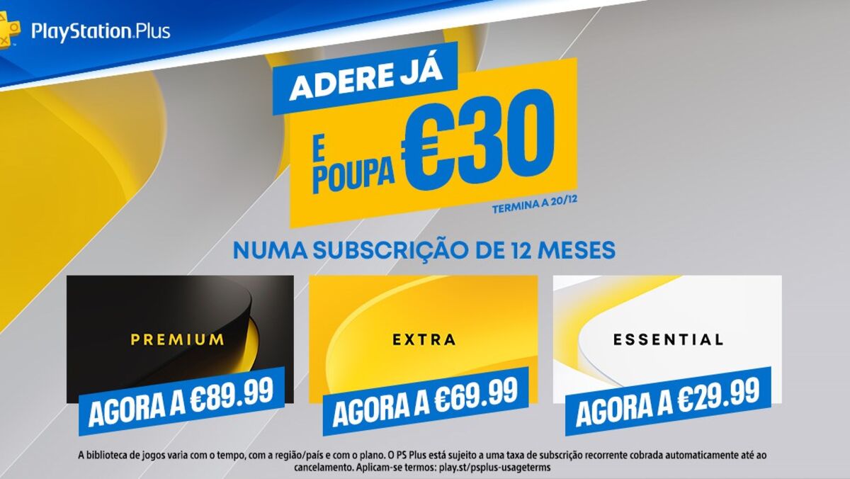 PS Plus de 3 meses com desconto de 50% na PS Store